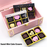 PACK OF 6 MINI CAKE ERASER SET FOR KIDS