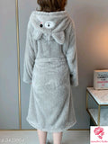Grey Color  Divine Versatile Women's Hooded Sleep Robes-SNEG1