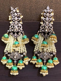 PRETTY DESIGNER RED MEENAKARI JUMKI HANGING CLUSTER EARRINGS FOR WOMEN-MOECJ01G