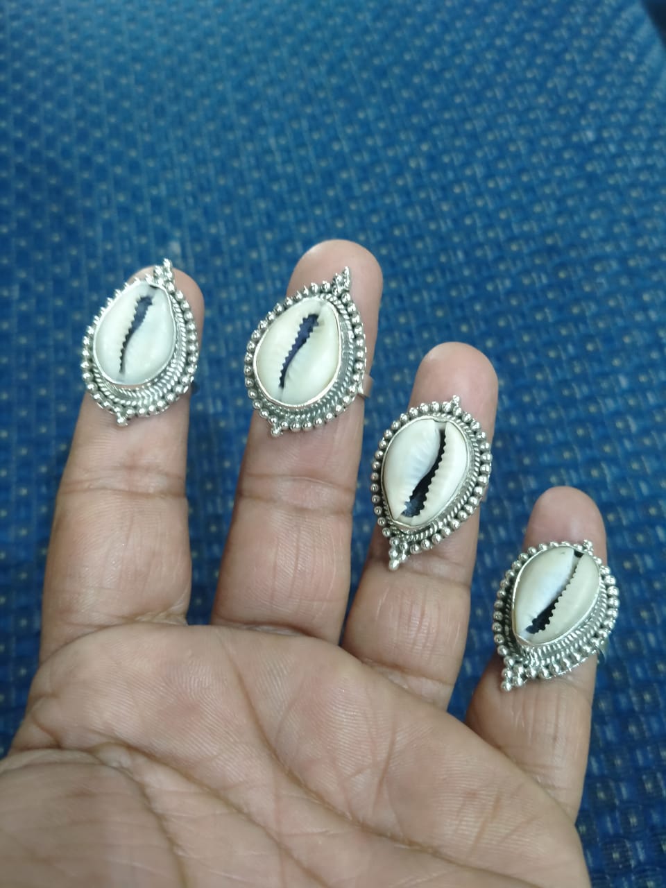 STERLING SILVER CONCH SHELL RING/COWRIE SHELL RING FOR WOMEN -R1700 ...