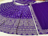 PRESENTING NEW DESIGNER HEAVY EMBROIDERY WORK LEHENGA CHOLI WITH DUPATTA-CODE: LG-252