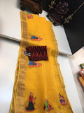 DANCING LADY PURE KOTA SAREE WITH APPLIQUE WORK FOR WOMEN-CZYHS1950
