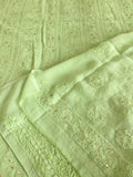 PISTA GREEN DESIGNER MUKAISH EXCLUSIVE WEDDING COLLECTION PURE GEORGETTE KURTI DUPATTA SET FOR WOMEN-SAISW4950G