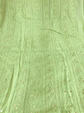 PISTA GREEN DESIGNER MUKAISH EXCLUSIVE WEDDING COLLECTION PURE GEORGETTE KURTI DUPATTA SET FOR WOMEN-SAISW4950G