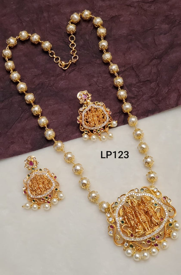 22k Temple Style Ram Darbar Necklace Set – House of Devam