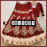 PRESENTING NEW DESIGNER VELVET LAHENGA CHOLI  UNSTITCHED -SR1031