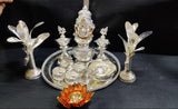 FULL SET IMPRESSIVE GERMAN SILVER POOJA SET -CGSG2001