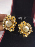 GOLD PLATED BAROQUE PEARL EARRINGS FOR WOMEN -MOE5CDJ200