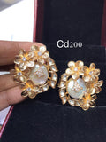 GOLD PLATED BAROQUE PEARL EARRINGS FOR WOMEN -MOE5CDJ200