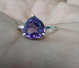 SILVER AMETHYST STONE HEART RING FOR WOMEN -IR900