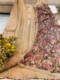 Beautiful Pure Georgette  Sequins Embroidery Salwar Suit Material-21EESSM001