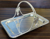 Impressive imported German Silver washable tray with handle-SGWST001