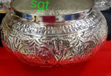 ANTIQUE FINISH GERMAN SILVER URLI WITH DETACHABLE DIYA LIGHTING RING-SNASUDL001