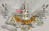 FESTIVAL SPECIAL GERMAN SILVER PUJA THALI-SGWPT0033