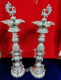 PAIR OF 2 , ANTIQUE FINISH GERMAN SILVER LIMITED EDITION LAMPS- SNSLOO1