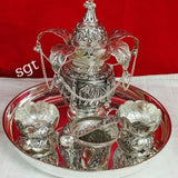 ANTIQUE FINISH GERMAN SILVER MANGAL KALASHA  PUJA SET -SNMKS001