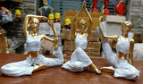 SET OF 3 ,GOLDEN YOGA LADY'S TABLE DECOR -MAWTD001Y