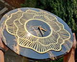 RESIN BLACK AND GOLD WITH GOLDEN ACRYLIC ROSE RING  CLOCK -ANUBAC001