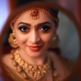 TRADITIONAL SOUTH INDIAN STYLE KEMP BRIDAL MAANG TIKKA OR HEAD ORNAMENT-LGMT001