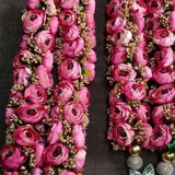 PAIR OF 2 , ROMANTIC ROSE VARMALA/GARLANDS  FOR WEDDING-PUNEVM001
