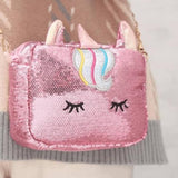 Cute Girls Unicorn Handbag Children Rainbow Color Crossbody Purses And Handbags Princess Girl Cartoon Party Shoulder Bags-PANIUB001