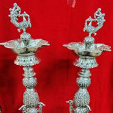 PAIR OF 2 , ANTIQUE FINISH GERMAN SILVER LIMITED EDITION LAMPS- SNSLOO1