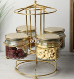 Merry Go Round Dry Fruits Platter with four 350ml  Salsa Jars-BLSPP001