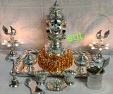 FESTIVAL SPECIAL GERMAN SILVER PUJA THALI-SGWPT0033