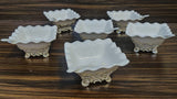 SET OF 6 ,IMPORTED GERMAN SILVER WAHSABLE CE CREAM BOWLS SET -SNIBS001